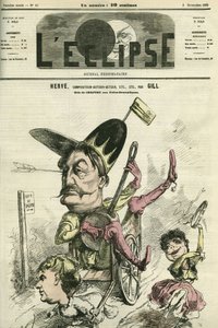 Florimond Ronger dit Hervé (1825-1892), compositeur, auteur et acteur français, joue le rôle de Chilpéric au Théâtre des Folies-Dramatiques. Couverture dans « L