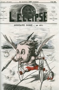 Gustave Doré (1832-1883), peintre, illustrateur et caricaturiste français. Couverture dans « L