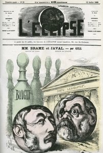 Jules Louis Joseph Brame (1808-1878) homme politique français et Louis Emile Javal (1839-1907), homme politique français. Couverture dans "L