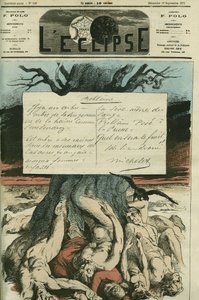 Jules Michelet (1798-1874), historien français, violemment contre la Guerre de 1870 et la rédemption du pays. Couverture de « L