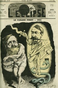 Le Paradis Perdu, Clément Duvernois/Adam (1836-1879) chassant le paradis par Vitu/L