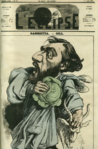 Léon Gambetta, homme politique français. Couverture de « L
