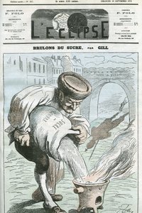 Brûlons du sucre, une caricature du retrait des troupes allemandes de France selon le traité de Francfort le 16 septembre. Couverture dans « L