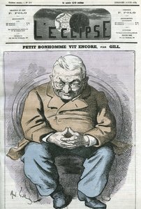 Petit homme vit encore, caricature par Adolphe Thiers (1797-1877), homme d