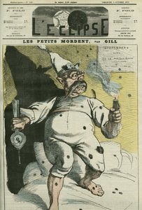 Les petits mordent, caricature par Guillaume Ier (1797-1888), roi de Prusse et empereur d