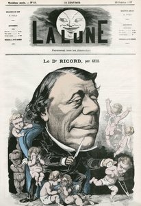Portrait du Docteur Ricord, médecin français. Caricature par Gill, dans "La Lune", 20 octobre - Andre Gill