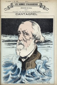 Portrait de Félix François Jean Cantagrel (1810-1887), homme de lettres, conseiller municipal et député de Paris. Caricature par Gill, Paris - Andre Gill