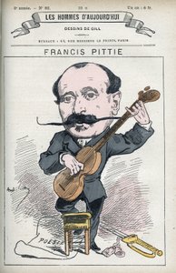 Portrait de Francis Pittié, poète français. Caricature par Gill, Paris - Andre Gill