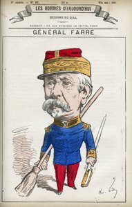 Portrait de Jean Joseph Frédéric Albert Farre, soldat français, nommé général en 1870 et ministre de la guerre. Caricature par Gill, Paris - Andre Gill