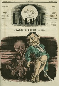 Portrait de Juares et Lopez. Caricature de Gill, dans « La Lune », 28 juillet - Andre Gill