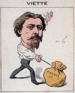 Portrait de Jules François Viette, homme politique français - Caricature par André Gill, dans « Les Hommes d