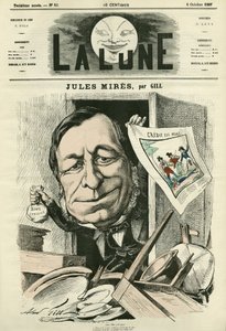 Portrait de Jules Mires (1809-1871), industriel français. Caricature de Gill, dans « La Lune », 6 octobre - Andre Gill