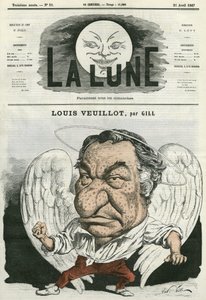 Portrait de Louis Veuillot (1813-1883), journaliste et homme de lettres français. Caricature de Gill, dans "La Lune", 21 avril - Andre Gill