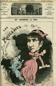 Portrait de Roselia Rousseil, chanteuse française, elle a joué à la Comédie-Française. Couverture dans « L