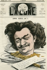 Autoportrait de Louis-Alexandre Gosset de Guines dit André Gill (1840-1885), caricaturiste français. Caricature de Gill, dans « La Lune », 15 septembre - Andre Gill