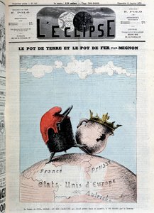 Le pot de terre et le pot de fer par Mignon. Couverture de L