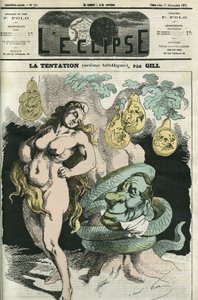 La tentation, la République-Ève tentée par le Serpent-Orléans. Couverture dans « L