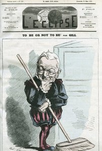 Être ou ne pas être, caricature par Adolphe Thiers (1797-1877), homme d