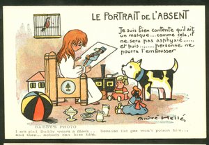 Carte postale, satirique en couleur : Le portrait de l