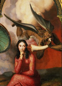 Le Bien et le Mal : le Diable tentant une jeune femme (détail)