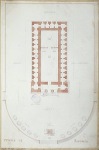 Plan du Temple de Salomon à Jérusalem, milieu du 19ème siècle