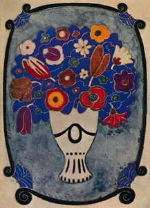 Reliure en parchemin, décorée et colorée, 1914