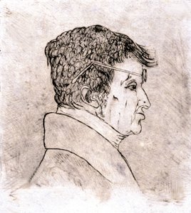 André Marie Ampère, autoportrait vers 1805-1810 (dessin) - Andre Marie Ampere