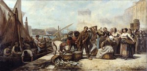 Arrivée des pêcheurs au Vieux-Port de Marseille - Andre Marius Guindon