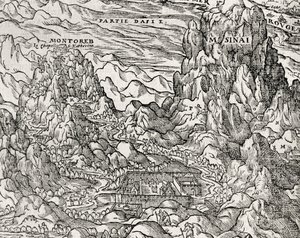 Région montagneuse du Sinaï, gravure par André Thevet, Paris, France - Andre Thevet