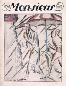 Homme en imperméable, couverture du magazine 