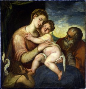 La Sainte Famille avec Jean-Baptiste - Andrea Schiavone