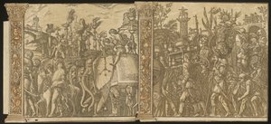 Le Triomphe de Jules César [n°5 et 6 plus 2 colonnes], 1599 - Andrea Andreani