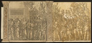 Le triomphe de Jules César [n°7 et 8 plus 2 colonnes], 1599 - Andrea Andreani