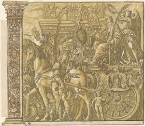 Le triomphe de Jules César [n°9 plus 2 colonnes] - Andrea Andreani after Andrea Mantegna