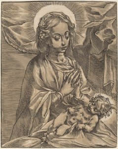 Madone et Enfant - Andrea Andreani after Francesco Vanni