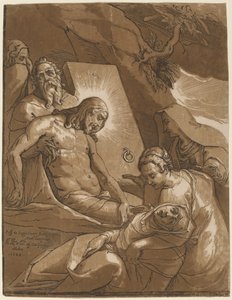 La Mise au tombeau - Andrea Andreani after Raffaello Motta