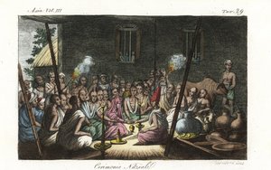 Cérémonie de mariage brahmane hindoue ou Bibaha tenue dans la maison de l
