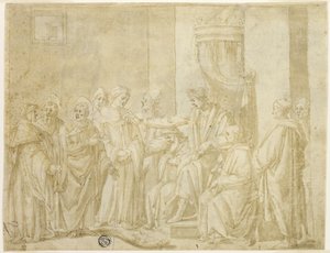 Saints Pierre et Paul disputant avec Simon le Magicien devant Néron (recto); Cinq scènes de l