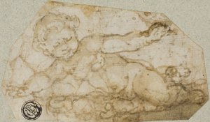 Putto avec guirlande