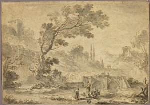 Lavandières au bord d