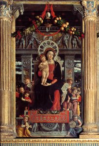 Retable de San Zeno : panneau central Madonna et l