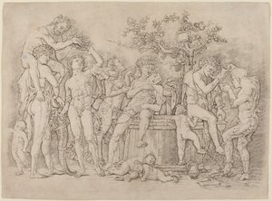 Bacchanale avec une cuve à vin - Andrea Mantegna