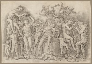 Bacchanale avec une Cuve à Vin