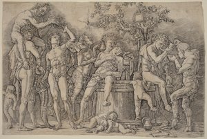 Bacchanale avec une cuve à vin - Andrea Mantegna