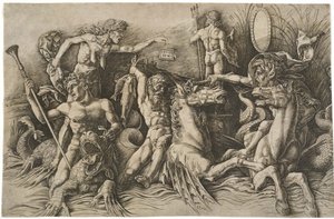 La bataille des dieux de la mer - Andrea Mantegna