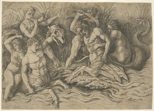 Bataille des dieux de la mer : Moitié droite d