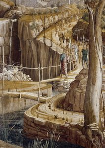(détail) La prière au jardin des oliviers, Judas conduit les soldats à Jésus - Agonie au jardin - Andrea Mantegna