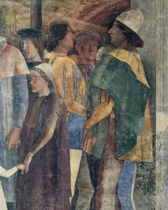 Frédéric III de Habsbourg, Christian Ier de Danemark et Federico Ier Gonzaga, détail du Mur de la Rencontre, par Andrea Mantegna, Château de San Giorgio, Chambre des Époux ou Camera Picta, Mantoue - Andrea Mantegna