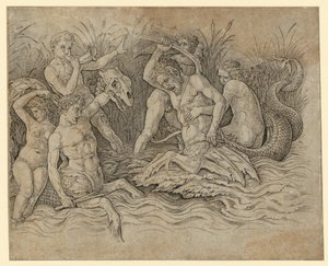 Combat des dieux de la mer - Andrea Mantegna