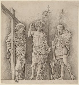 Christ Ressuscité entre Saints André et Longin - Andrea Mantegna